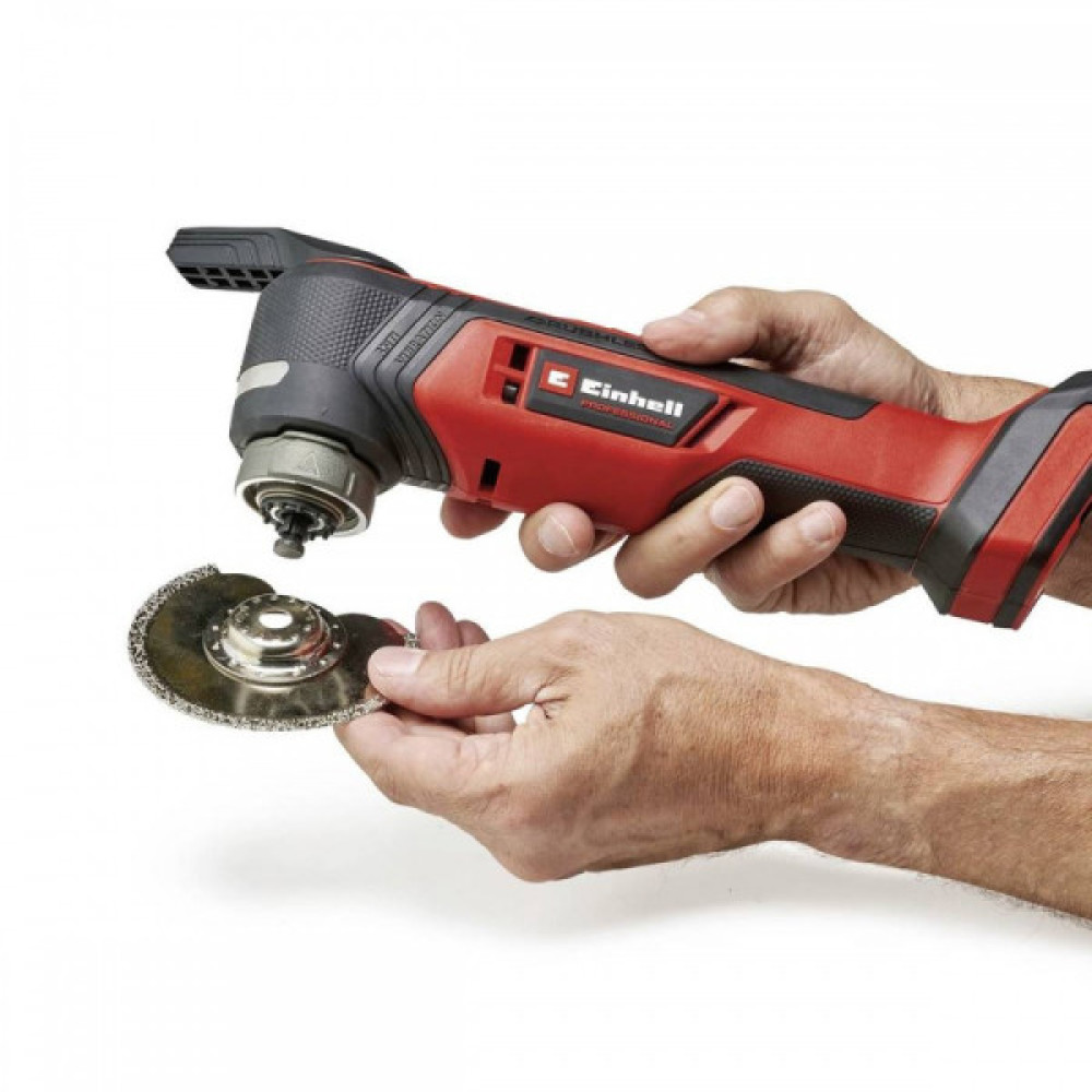 Багатофункціональний інструмент акумуляторний Einhell Professional TP-MG 18 Li BL - Solo PXC 18В 11000-20000кол/хв кут коливань 3.2° 1.08кг без АКБ та ЗП