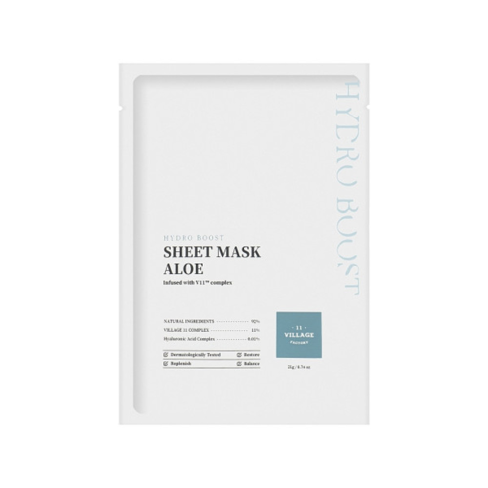 Маска для обличчя Village 11 Factory Hydro Boost Sheet Mask Aloe 21 г (8809663754488)