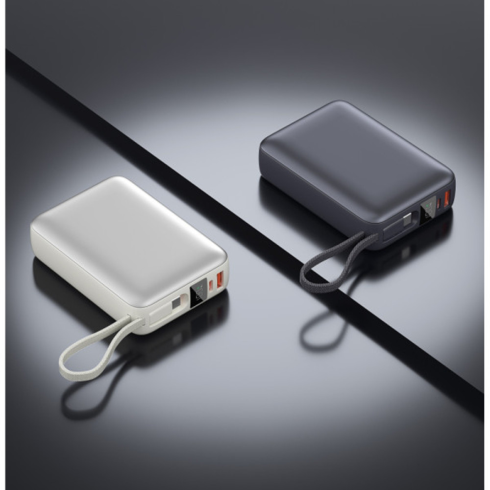 Батарея універсальна Vinga 20000 mAh 45W Display Cable (VPBB2045C)