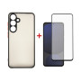 Чохол до мобільного телефона Dengos Samsung Galaxy S24 FE Matte + glass (Black) (DG-KM-117) Чохол до мобільного телефона Dengos Samsung Galaxy S24 FE Matte + glass (Black) (DG-KM-117)