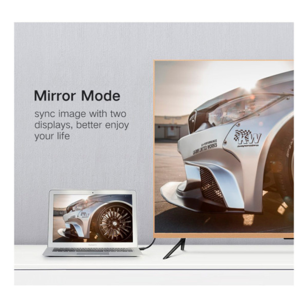 Кабель мультимедійний miniDisplayPort M to HDMI M 1.5m MD101 4K black UGREEN (20848)