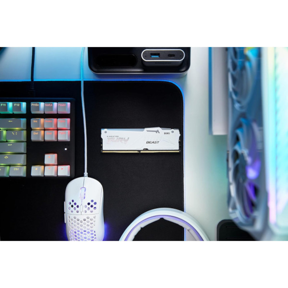 Пам'ять ПК Kingston DDR5 16GB 6000 FURY Beast EXPO Білий