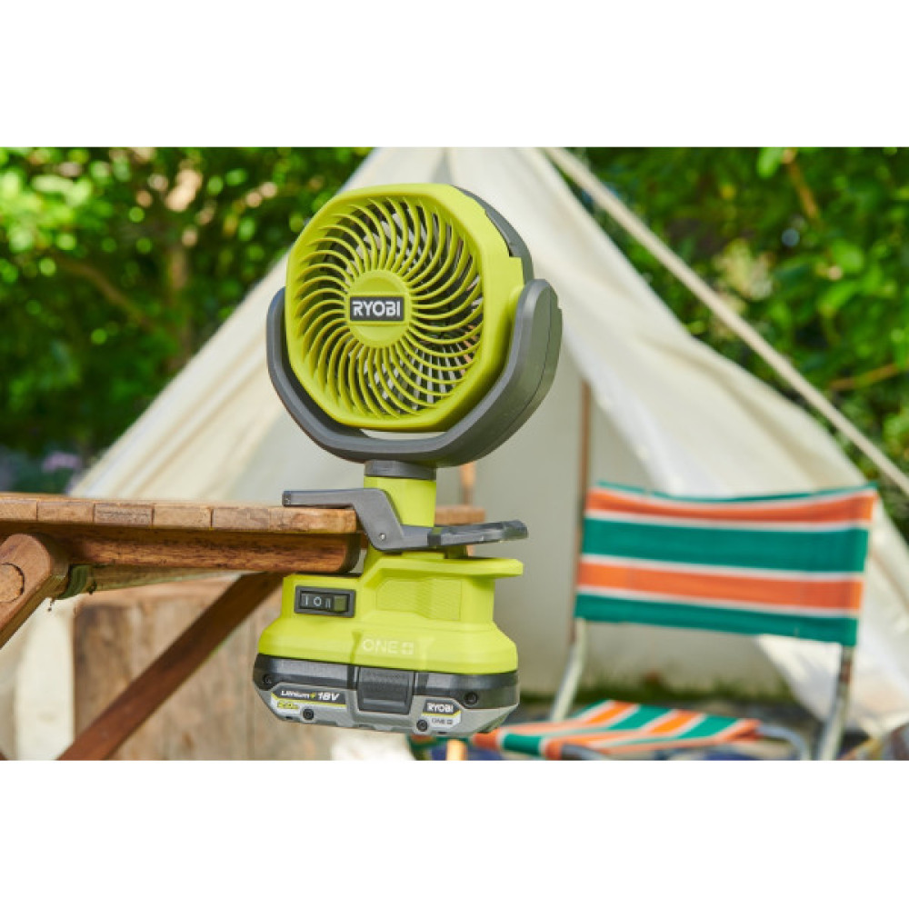 Вентилятор акумуляторний Ryobi ONE+ RCF18-0 18В 3400об/хв 2 швидкості поворотний 0.4кг без АКБ та ЗП