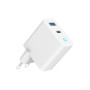 Зарядний пристрій Gembird 1хUSB-A (QC3.0 18W) + 1xType-C (PD 65W) white (TA-UC-PDQC65L-W-01) Зарядний пристрій Gembird 1хUSB-A (QC3.0 18W) + 1xType-C (PD 65W) white (TA-UC-PDQC65L-W-01)