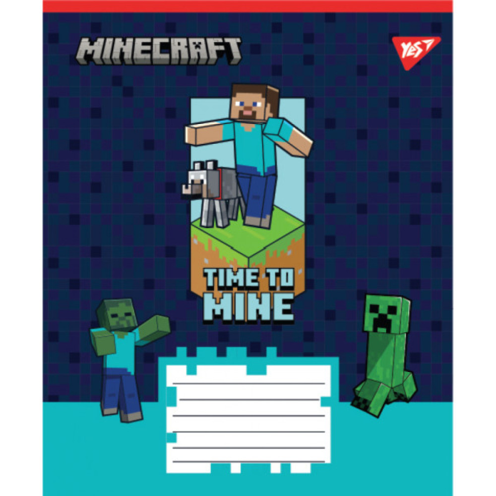 Зошит Yes Minecraft Walls А5 12 аркушів коса лінія (767565)