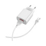 Зарядний пристрій BOROFONE BA20A USB 10.5W + cable USB to USB-C white (6931474700742) Зарядний пристрій BOROFONE BA20A USB 10.5W + cable USB to USB-C white (6931474700742)