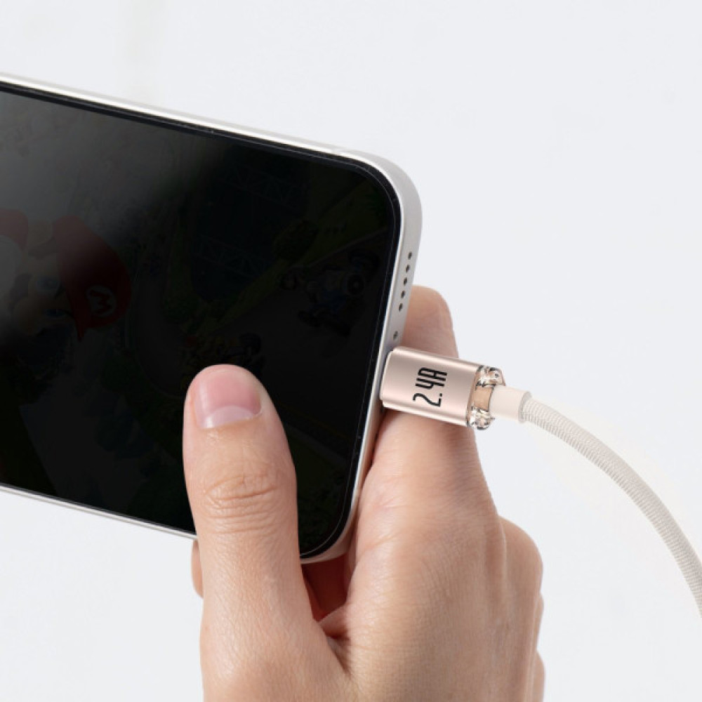 Дата кабель USB 2.0 AM to Lightning 1.2m 2.4A pink Baseus (CAJY001104)