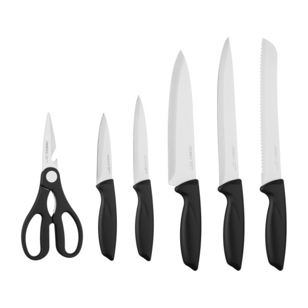 Набір ножів Ardesto Gemini 7 предметів, чорний (AR2107BL)