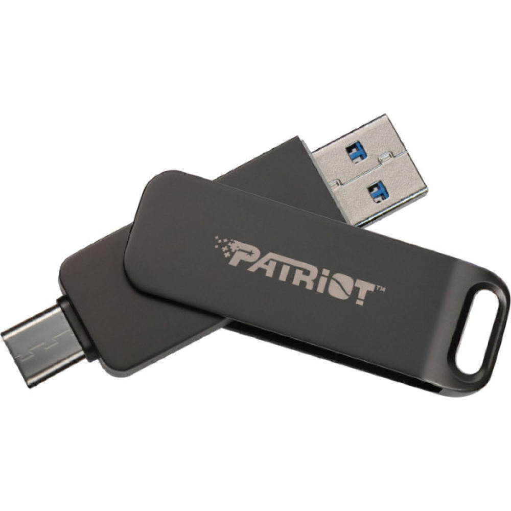 USB флеш накопичувач Patriot 128GB Rage R550 Matte Black USB 3.2/Type-C (PE128GR550DSAD)