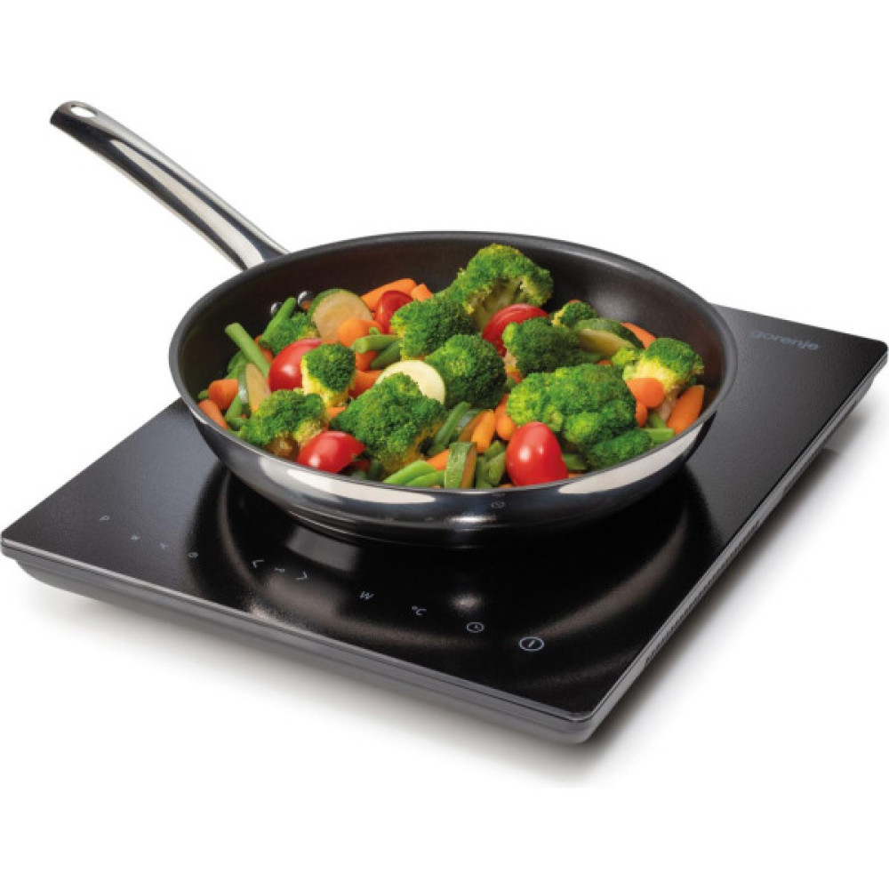 Плитка настільна Gorenje індукційна, конфорок - 1 на 2кВт, керування - сенсорне, таймер, чорний