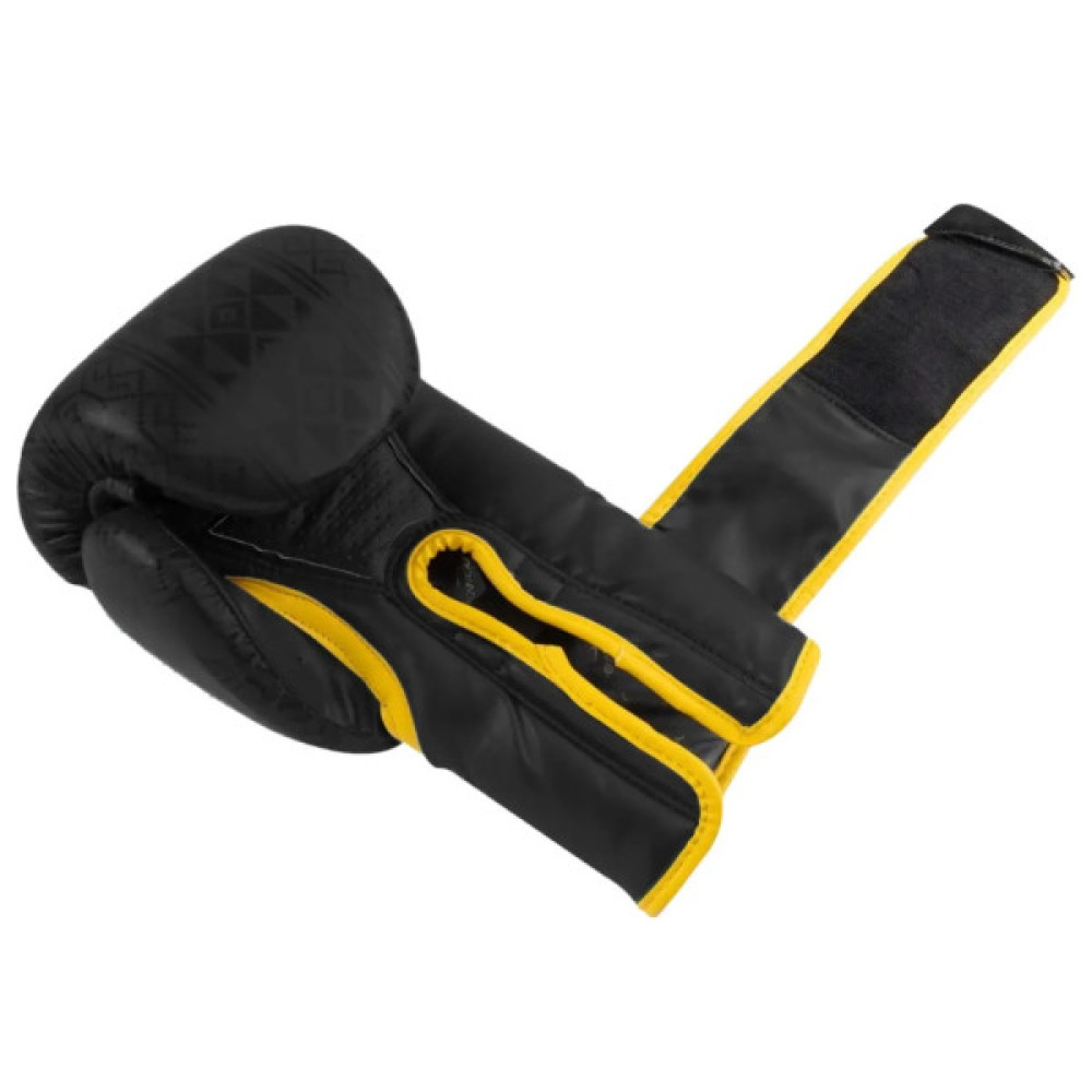 Боксерські рукавички PowerPlay 3021 Ukraine Чорно жовті 8 унцій (PP_3021_8oz_Black/Yellow)