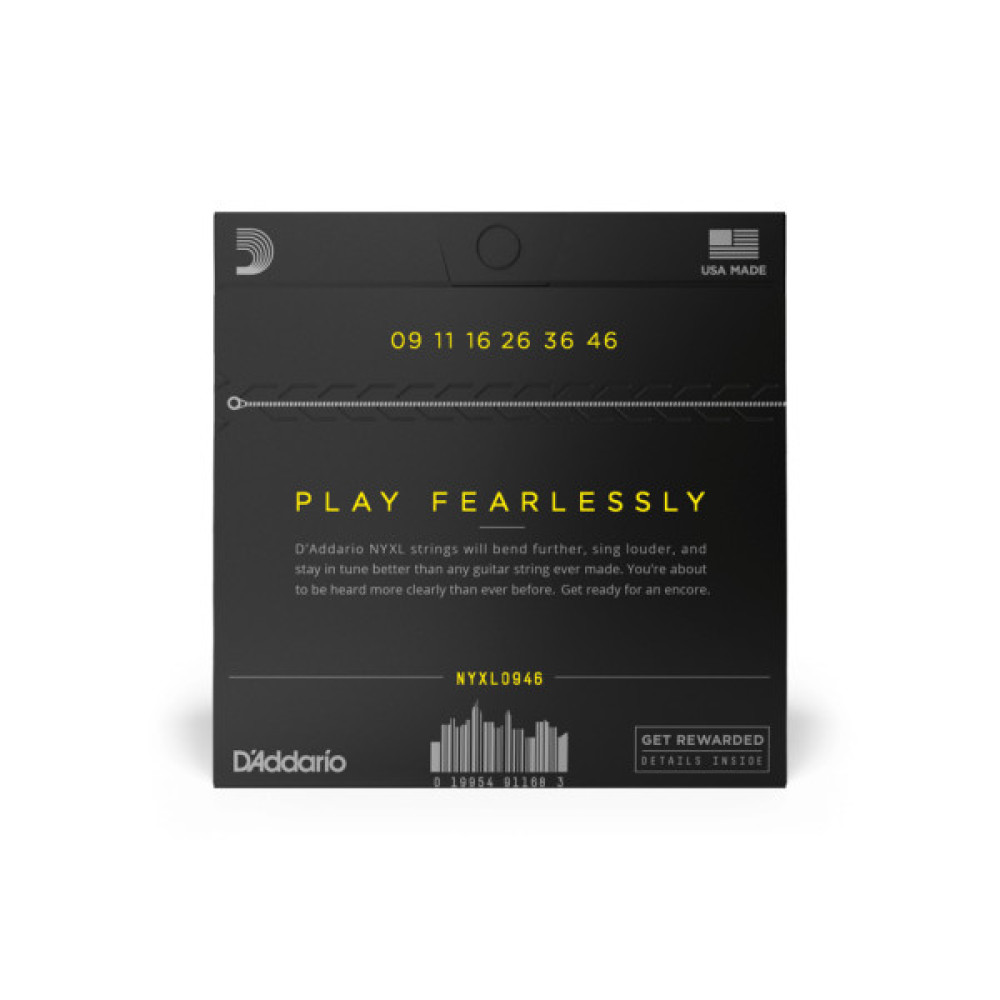Струни для гітари D'Addario NYXL Super Light Top / Regular Bottom (09-46) (NYXL0946)