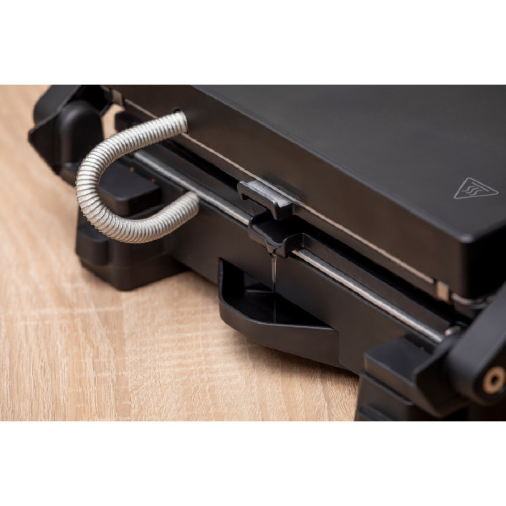 Гриль Gorenje прижимний 2100Вт, темп. режимів-7, з`ємні пластини, розкриття на 180°, метал, чорний