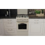 Плита Gorenje комбінована, 70л, 50x60см, дисплей, газ-контроль, чавун, слонової кістки