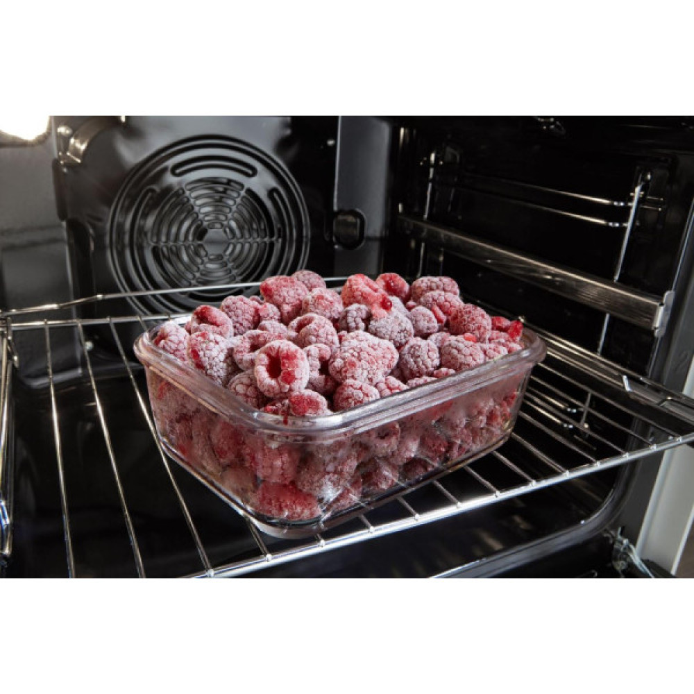 Плита Gorenje комбінована, 70л, 50x60см, дисплей, газ-контроль, чавун, слонової кістки