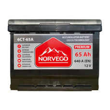 Акумулятор автомобільний NORVEGO ВЕСТА Premium 65A +лів (1) (640 пуск)