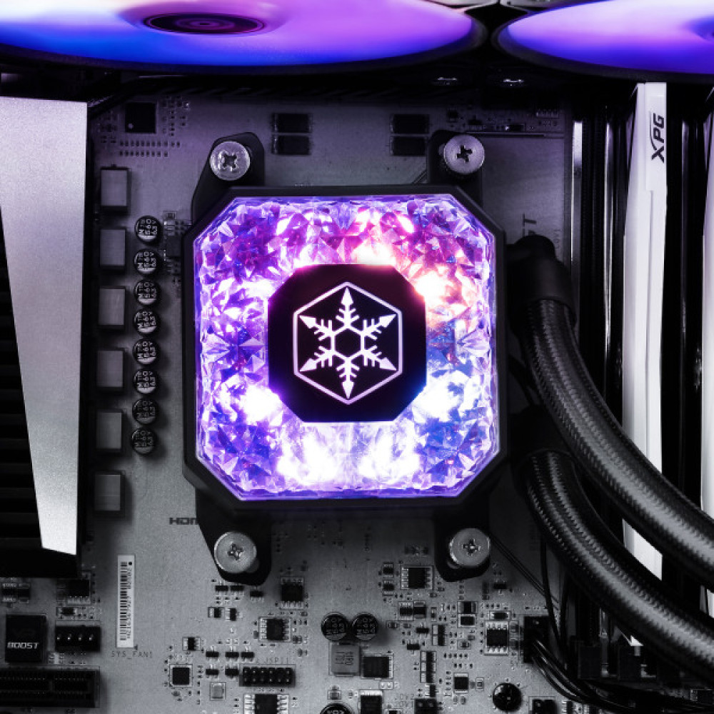 Система рідинного оxолодження SilverStone Icegem 240P-ARGB, LGA2066, 2011, 1366, 115x, 1366, TRX4TR4, AM4, AM3, AM3+, AM2, AM2+, FM1, FM2, TDP280W, чорний