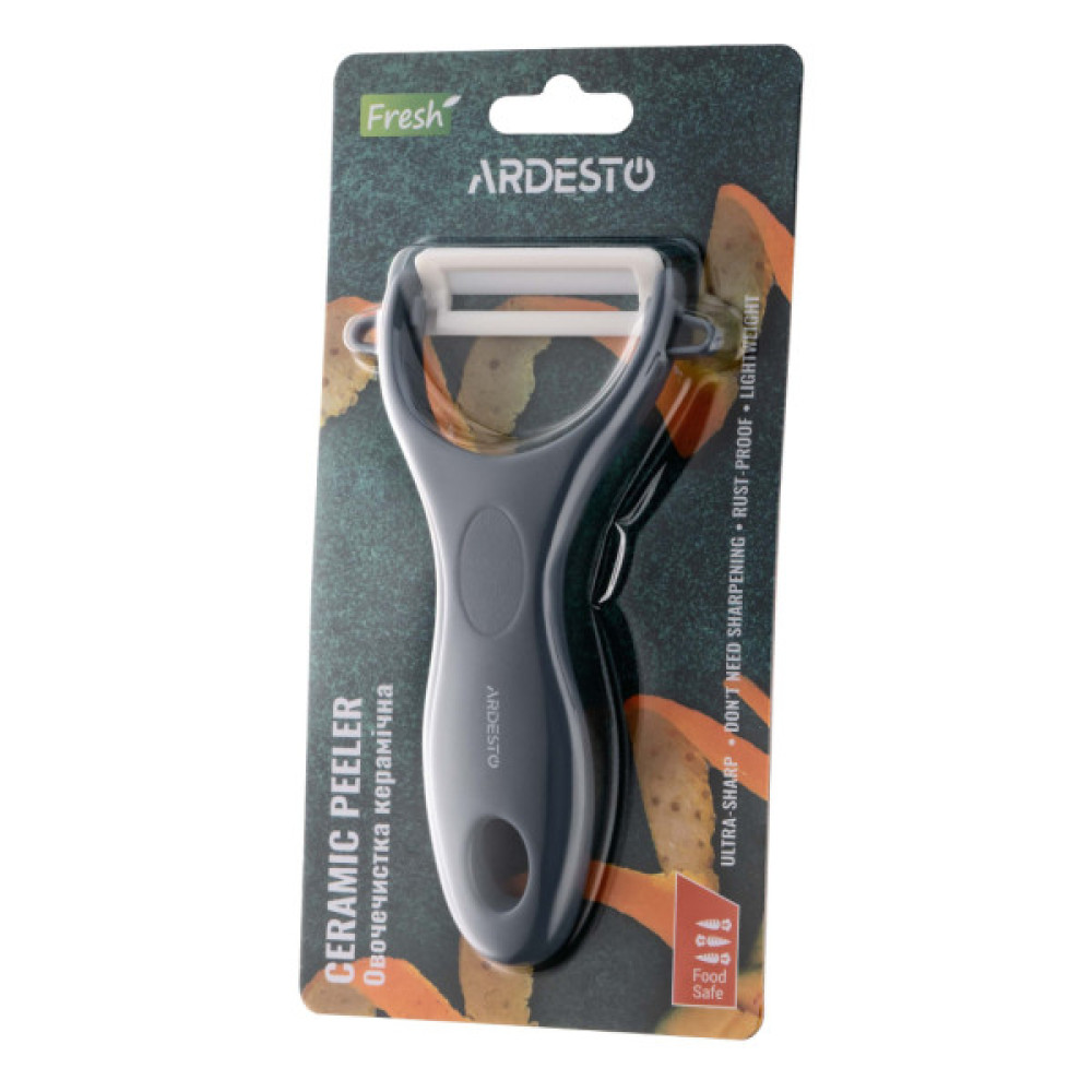 Овочечистка Ardesto Fresh, кераміка, пластик, сірий (AR8340G)
