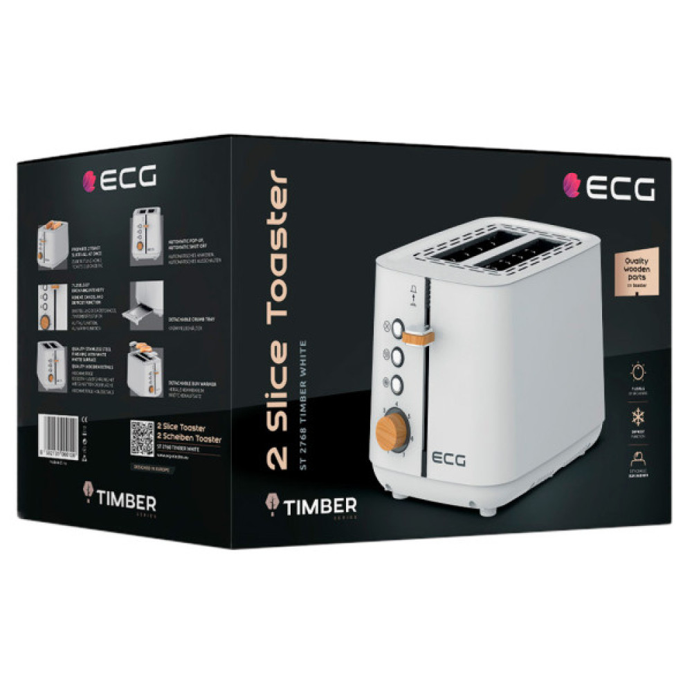 Тостер ECG ST 2768 Timber White