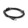 Дата кабель USB 2.0 AM/AF 1.0m black VEGGIEG (YT-AM/AF-V-U105)