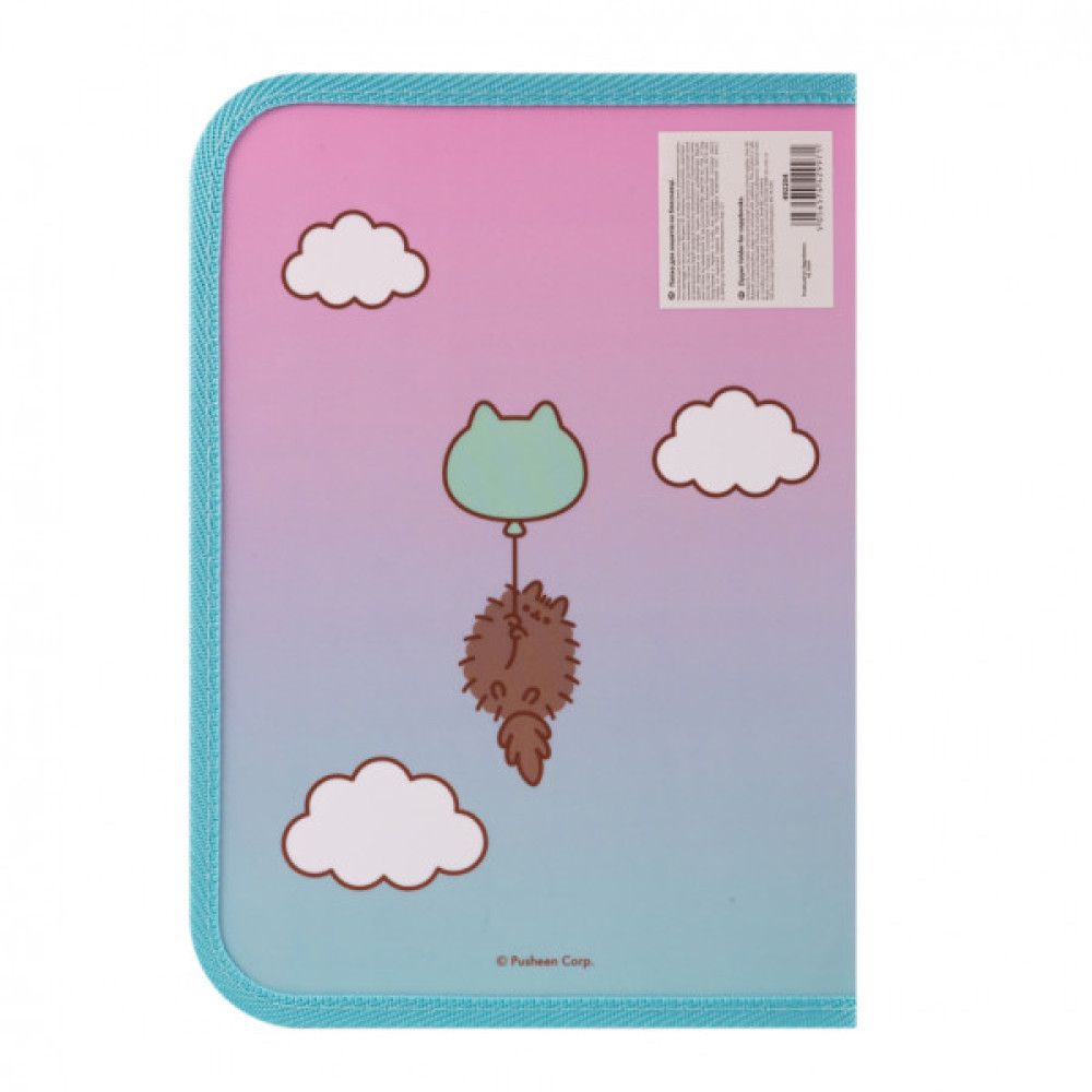 Папка для зошитів Yes пластикова на блискавці Pusheen Stormy В5 (492204)
