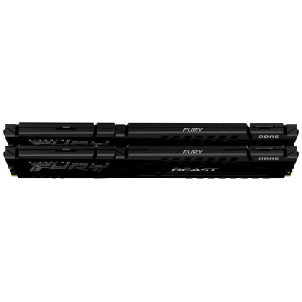 Модуль пам'яті для комп'ютера DDR5 64GB (2x32GB) 5600 MHz Beast EXPO Black Kingston Fury (ex.HyperX) (KF556C40BB2K2-64)