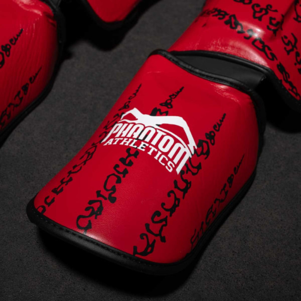 Захист гомілки і стопи Phantom Muay Thai Red S/M (PHSG2678-SM)