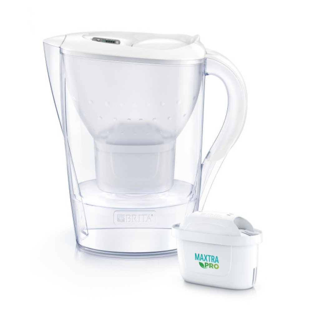 Фільтр-глечик Brita Marella Memo MXPro 2.4л (1.4л очищеної води) з фільтр-картриджем 3шт, білий