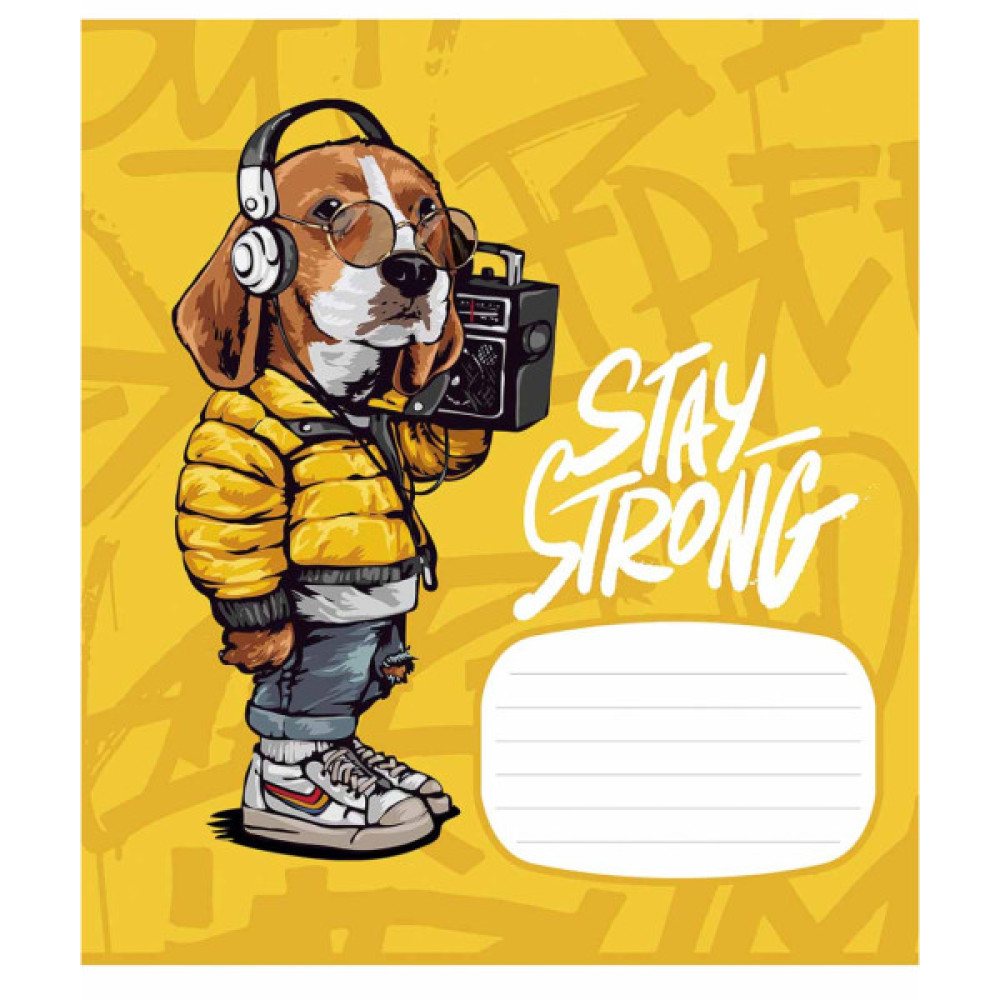 Зошит Школярик Stey Strong 18 аркушів клітинка (018-3308K)