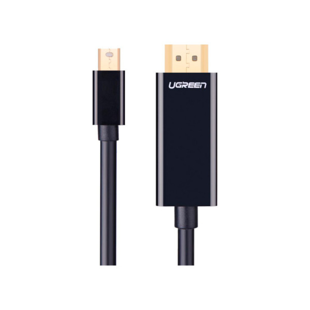 Кабель мультимедійний miniDisplayPort M to HDMI M 1.5m MD101 4K black Ugreen (20848) Кабель мультимедійний miniDisplayPort M to HDMI M 1.5m MD101 4K black Ugreen (20848)