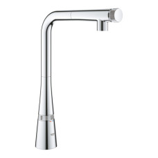 Змішувач для кухні Grohe Scala Smart Control, довж.виливу - 318мм, поворотний/витяжний, кнопка/обертова рукоять, хром Змішувач для кухні Grohe Scala Smart Control, довж.виливу - 318мм, поворотний/витяжний, кнопка/обертова рукоять, хром
