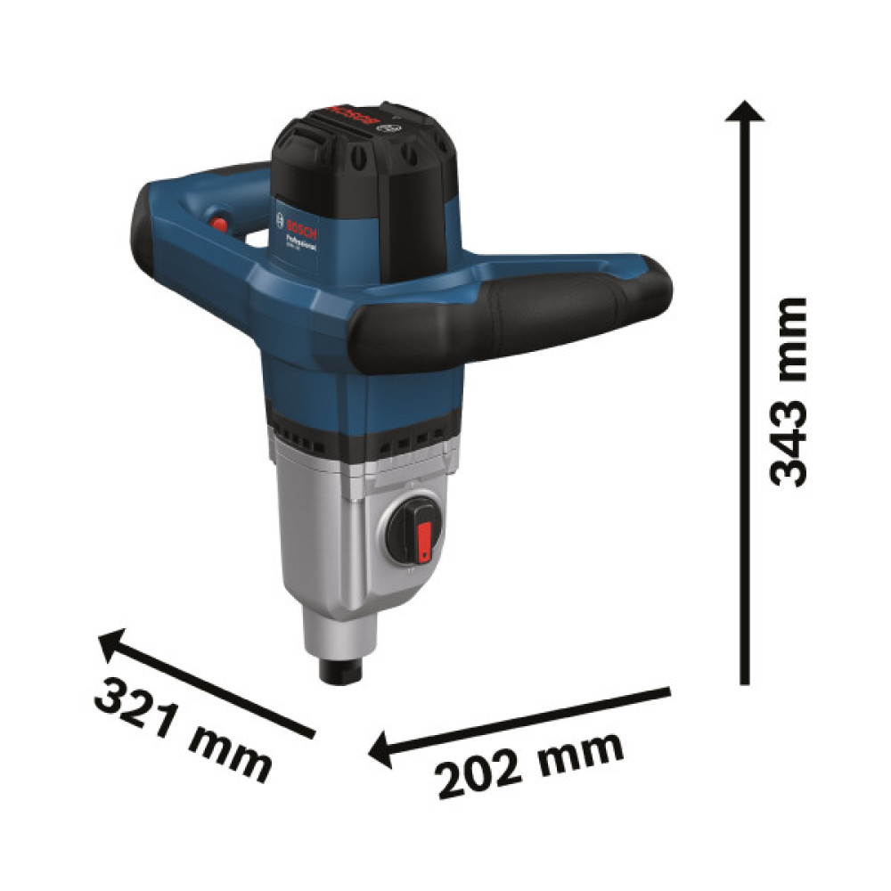Міксер будівельний Bosch Professional GRW 140 1400Вт 480-750об·хв М14 4.2кг