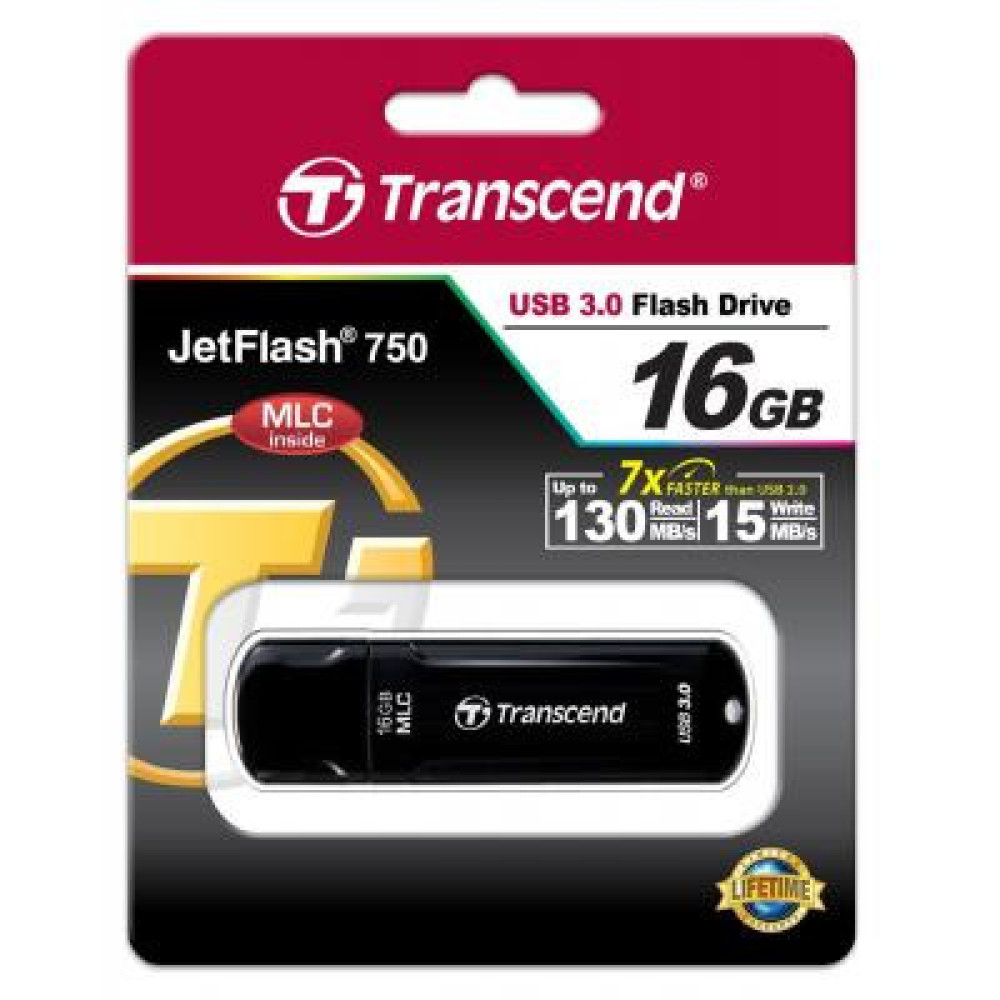 USB флеш накопичувач Transcend 16GB JetFlash MLC USB 3.0 (TS16GJF750K)