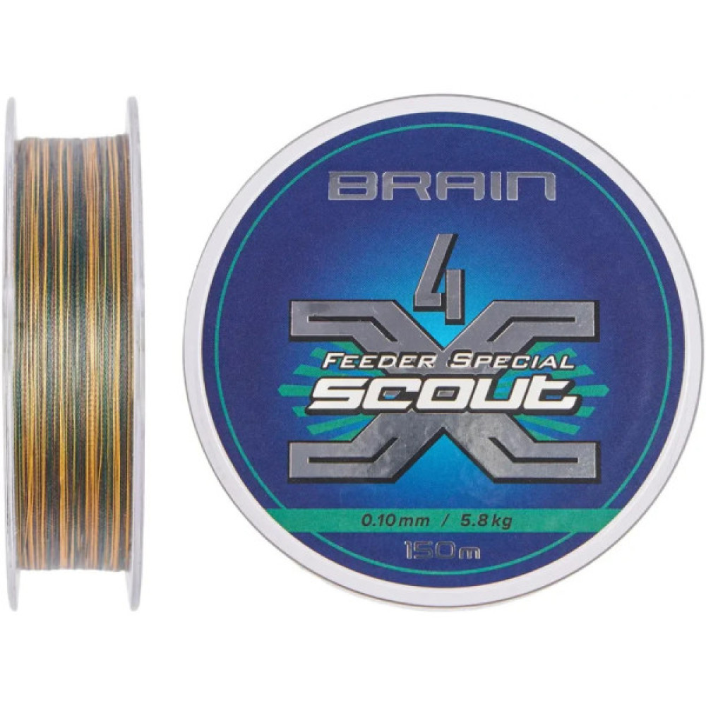 Шнур Brain Scout 4X 150m (camo) 0.148mm 8.6kg (1858.54.82)
