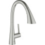 Змішувач для кухні Grohe Scala, довж.виливу - 231мм, поворотний/витяжний, 1важіль, супер сталь
