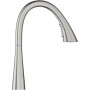 Змішувач для кухні Grohe Scala, довж.виливу - 231мм, поворотний/витяжний, 1важіль, супер сталь