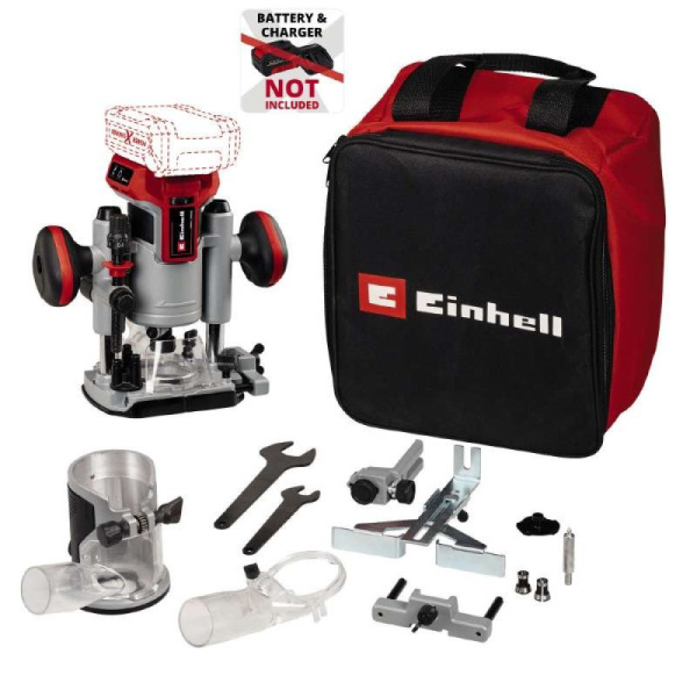 Фрезер акумуляторний Einhell Professional TP-RO 18 SetLI BL - Solo 18В цанга 6 та 8мм 10000-30000об/хв 1.34кг без АКБ та ЗП