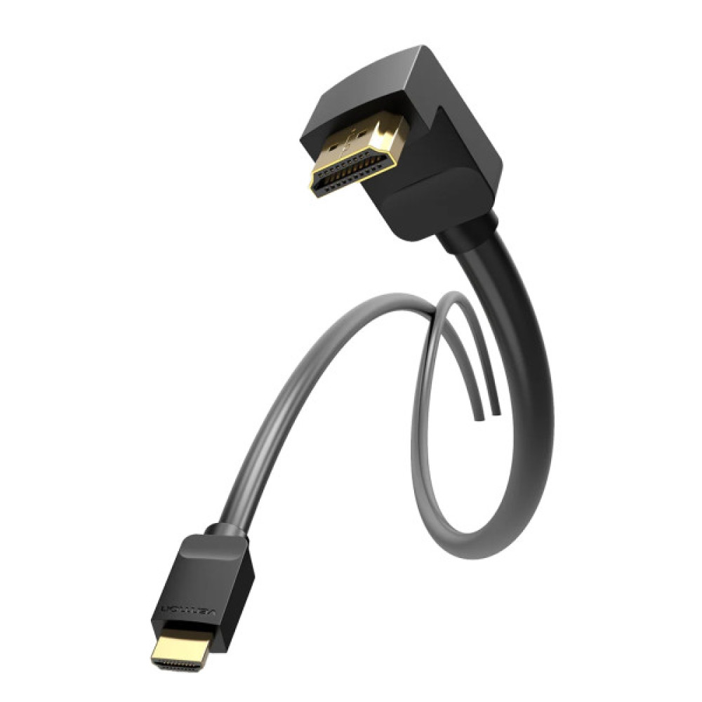 Кабель мультимедійний HDMI M to HDMI M 3.0m 90° corner black Vention (AAQBI)
