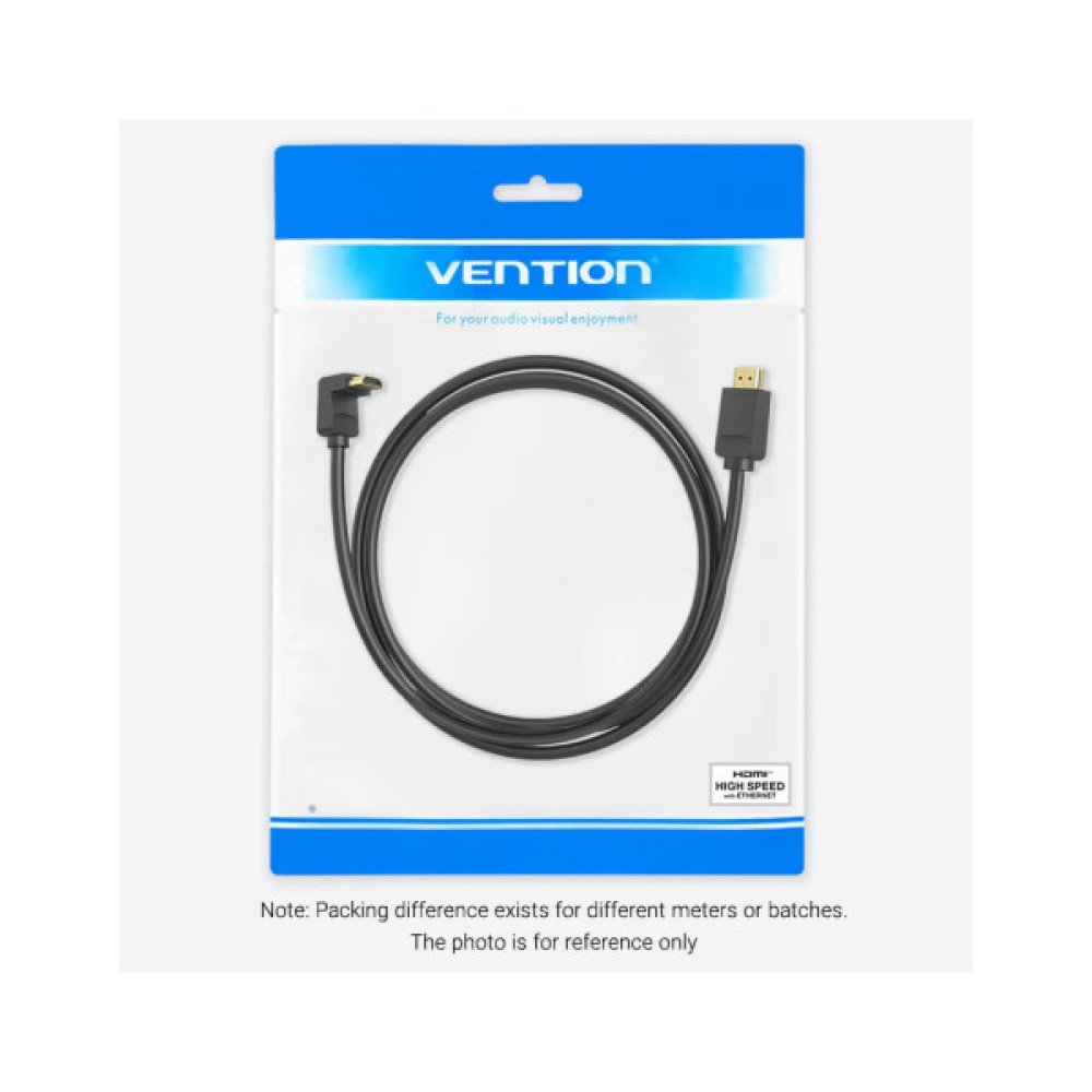 Кабель мультимедійний HDMI M to HDMI M 3.0m 90° corner black Vention (AAQBI)