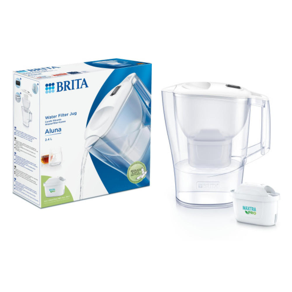 Фільтр-глечик Brita Aluna Memo MXPro 2.4л (1.4л очищеної води) з картриджем білий
