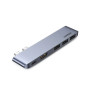 Концентратор Ugreen 2xUSB-C to 3xUSB 3.0 + HDMI + USB-C CM251 gray (60559) Концентратор Ugreen 2xUSB-C to 3xUSB 3.0 + HDMI + USB-C CM251 gray (60559)