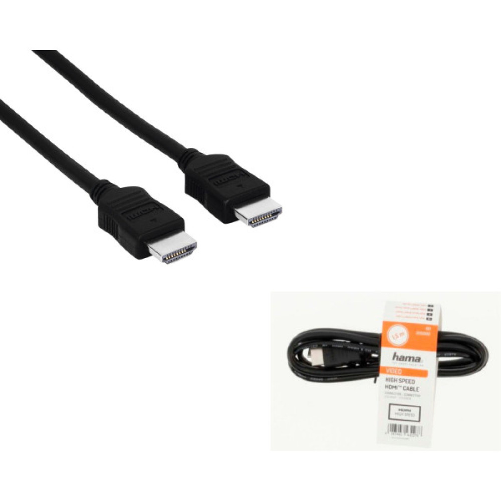 Кабель HDMI (M/M) Hama 1.5м, 1080p, чорний