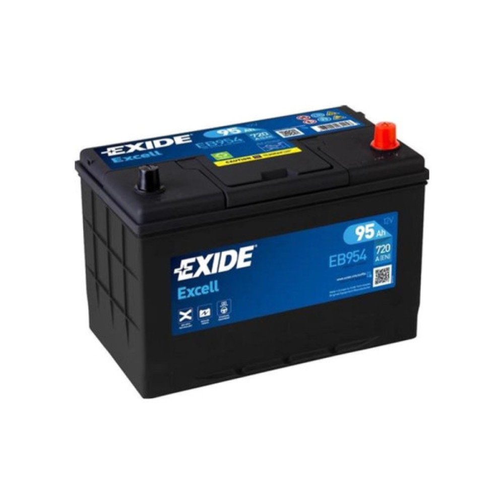 Акумулятор автомобільний EXIDE EXCELL 95Ah ASIA Ев (-/+) (760EN) (EB954)