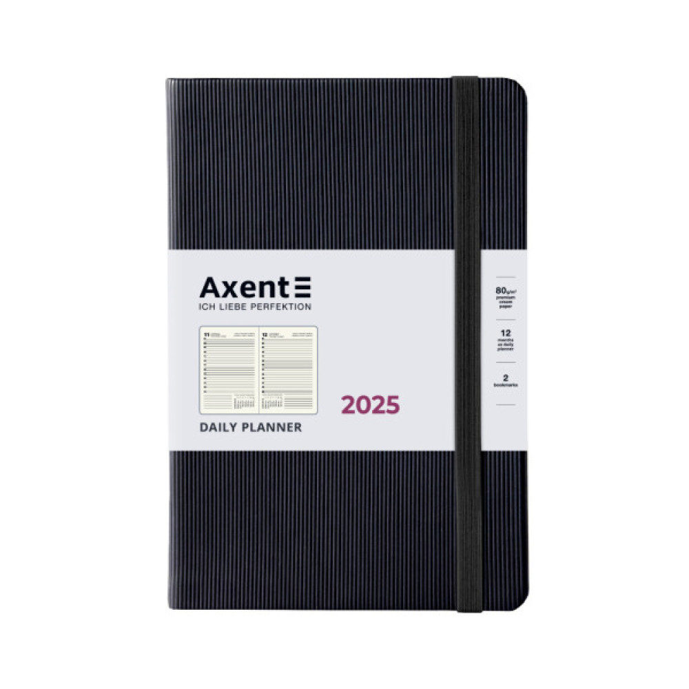 Тижневик Axent датований 2025 Partner Lines 145х210 мм, чорний (8815-25-01-A)