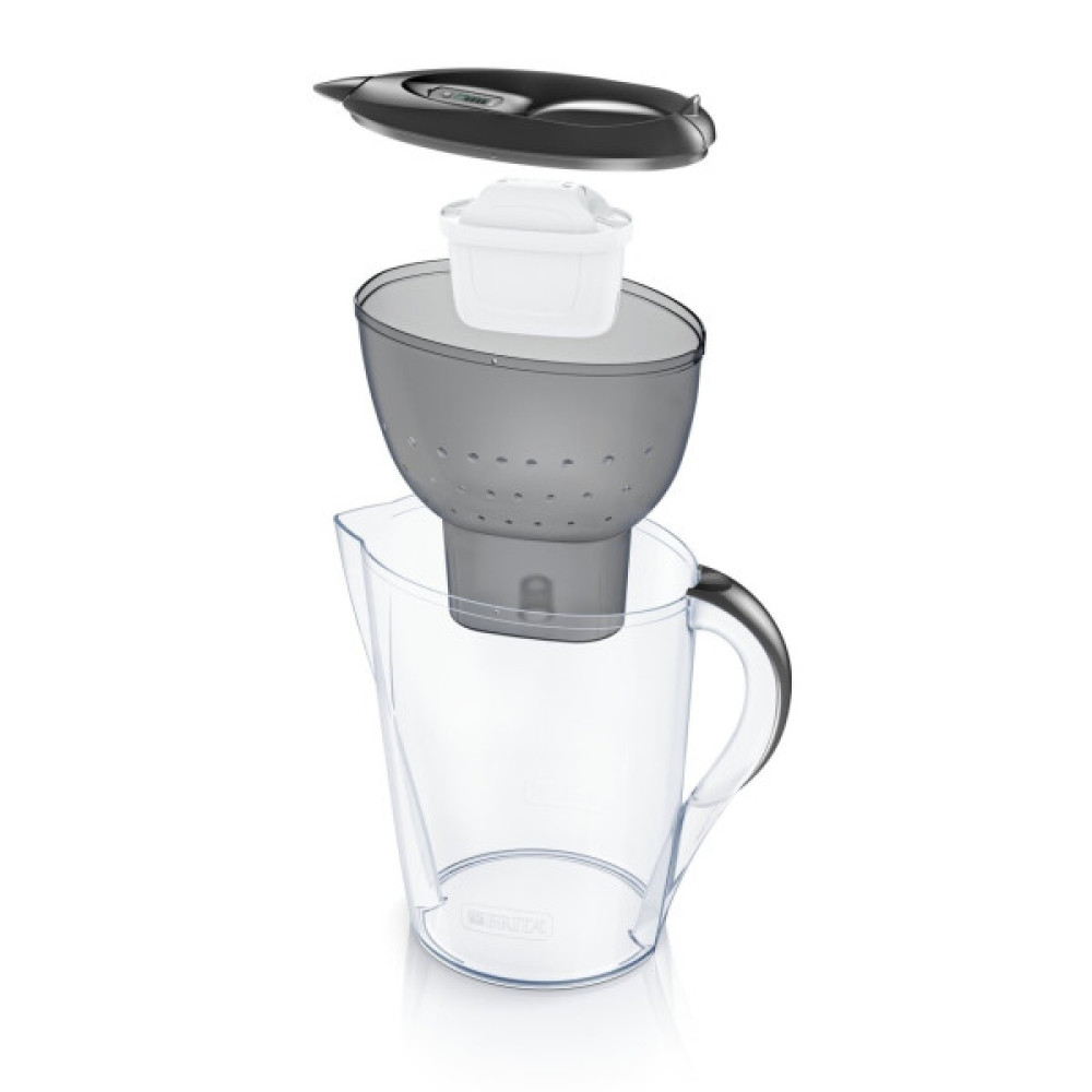 Фільтр-глечик Brita Marella Memo MXPro 2.4л (1.4л очищеної води) з фільтр-картриджем, графіт
