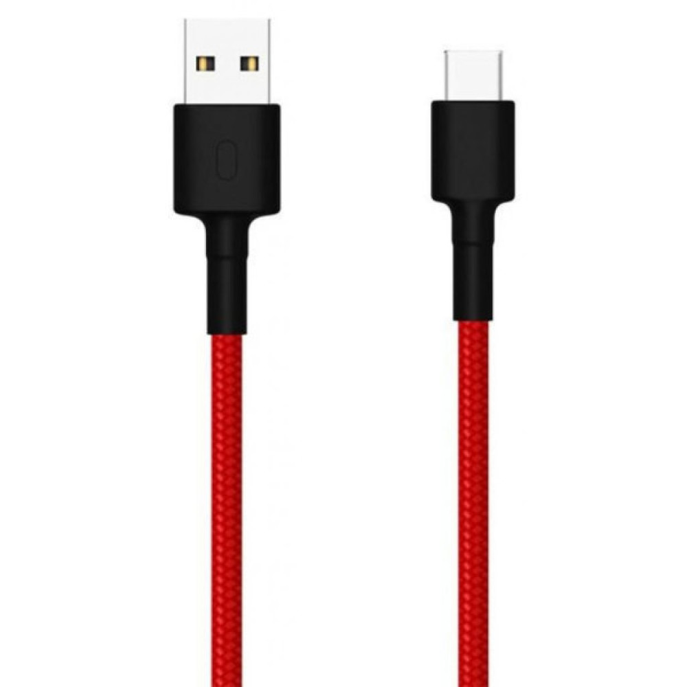 Дата кабель USB 2.0 AM to USB-C 1.0m Braide red Xiaomi (435419)