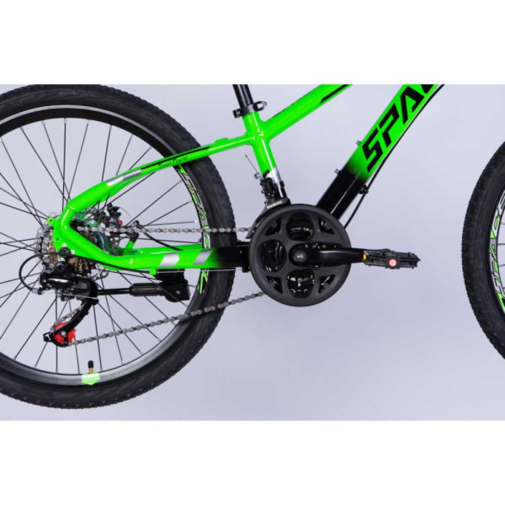 Велосипед Space 24" MERCURY DD FR рама-11" AL 2026 зелено-чорний (OPS-SP-24-063)