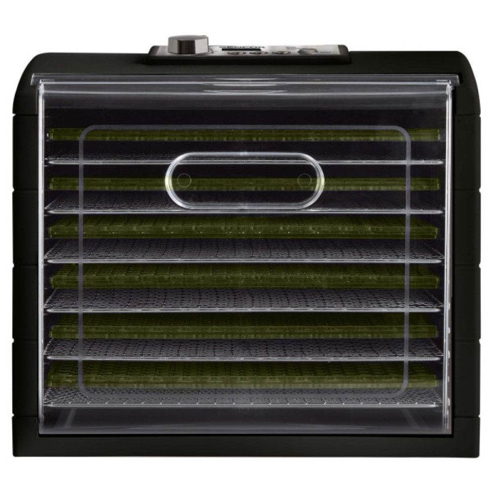 Сушарка для продуктів Sencor 500Вт, піддонів -2x33см, діаметр-33см, макс-70°С, сітка для ягід в компл., алюміній, пластик , чорний