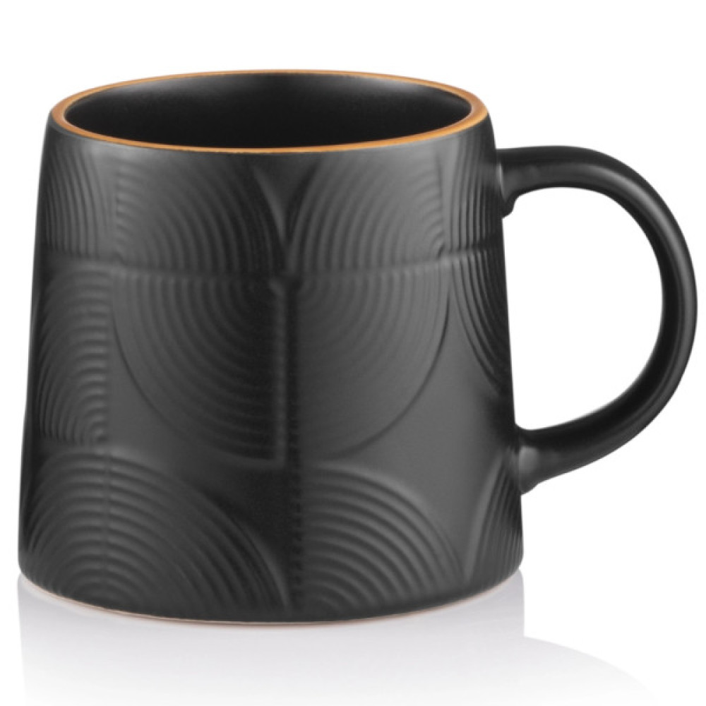 Чашка Ardesto Dafne, 420мл, кераміка, чорний (AR3067BK)