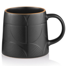 Чашка Ardesto Dafne, 420мл, кераміка, чорний (AR3067BK)